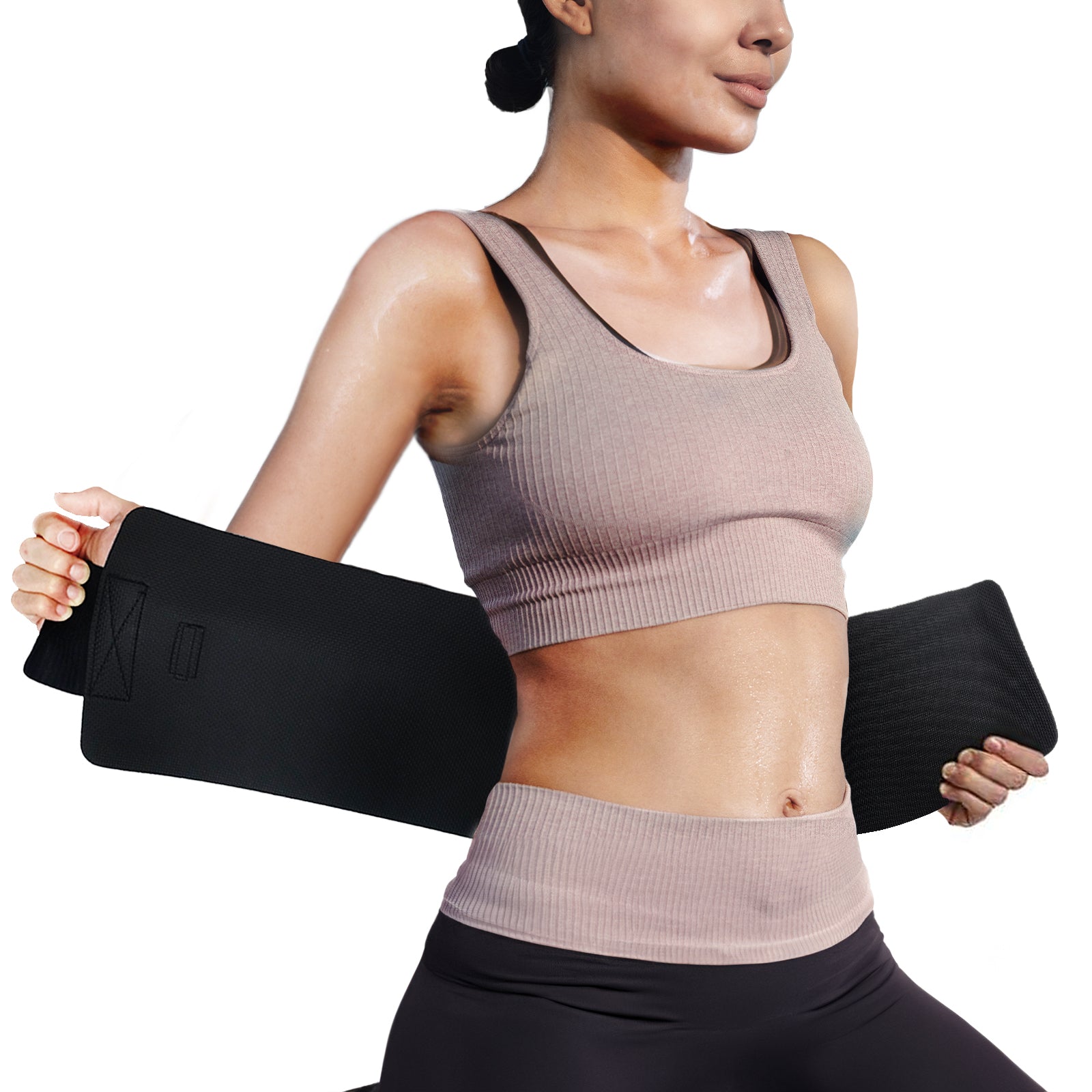 Waist Trimmer Women and Men Waist Trainer Workout Belt Gym Home Exercises  Tummy Wrap Sauna Belt Ab Workouts Easy